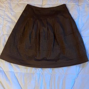 Fully lined chocolate brown Alexandra Bartlett cotton skirt, midi length